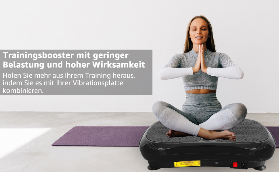 Віброплатформа з Bluetooth, 1-99 рівні інтенсивності, 5 програм для фітнесу вдома для схуднення, м'язового розвитку та тренування всього тіла