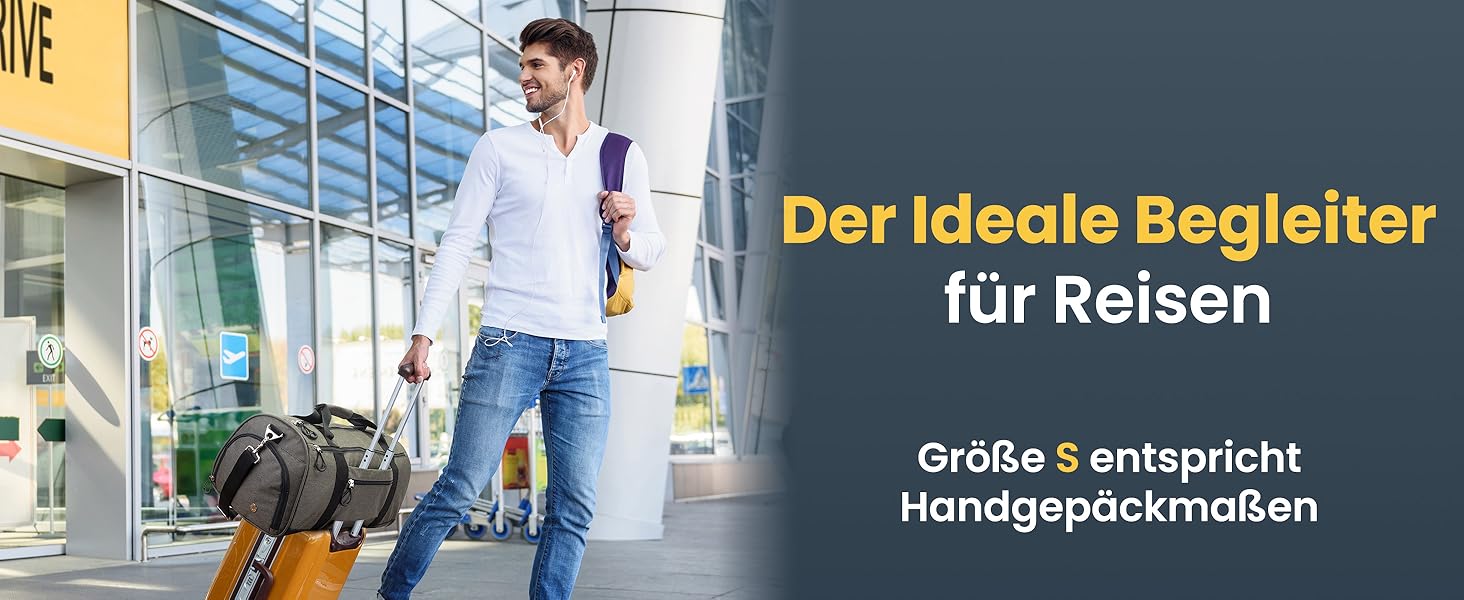 Спортивна сумка Heldenwerk® для жінок та чоловіків, 30л, 48 x 26 x 25 см. З відділенням для взуття та мокрих речей. Ідеальна для подорожей, тренувань, фітнесу.