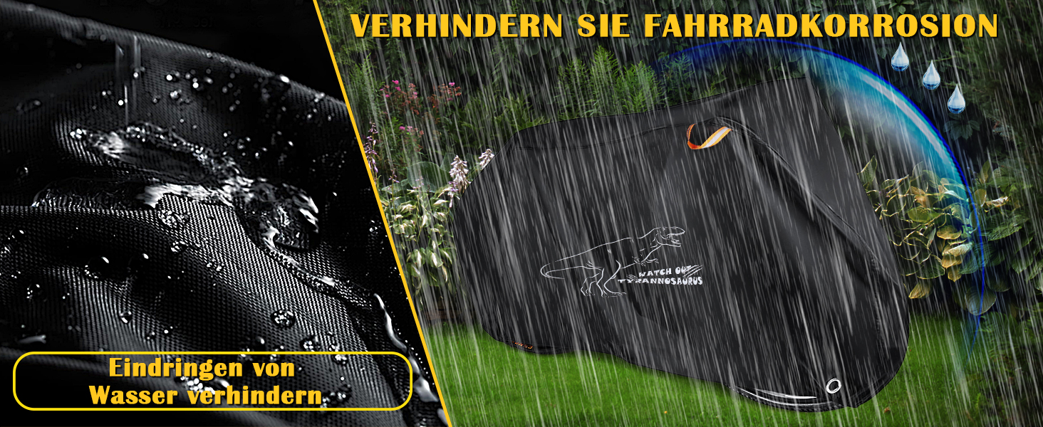 Водонепроникний чохол для велосипеда на 1/2/3 велосипеда, 210D Oxford, захист від дощу, пилу, сонця, вітру, для гірських, шосейних, електровелосипедів, розмір L (200x65x98 см)