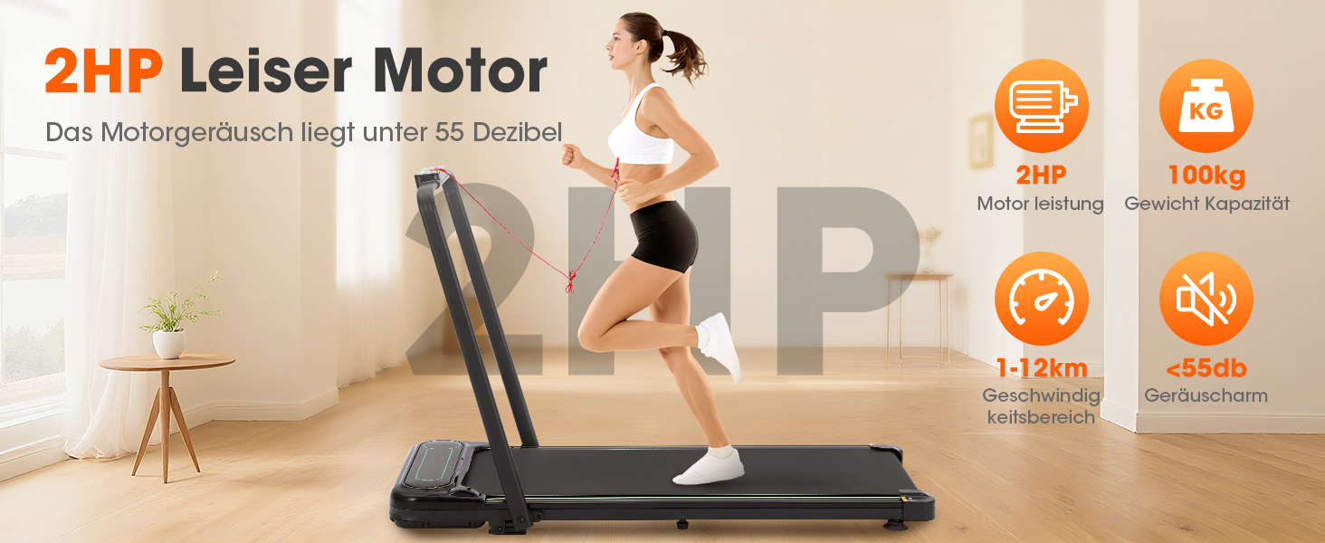 Бігова доріжка Alphaflow для дому та офісу, складана Walking Pad з нахилом 4%, LED-дисплеєм та пультом керування