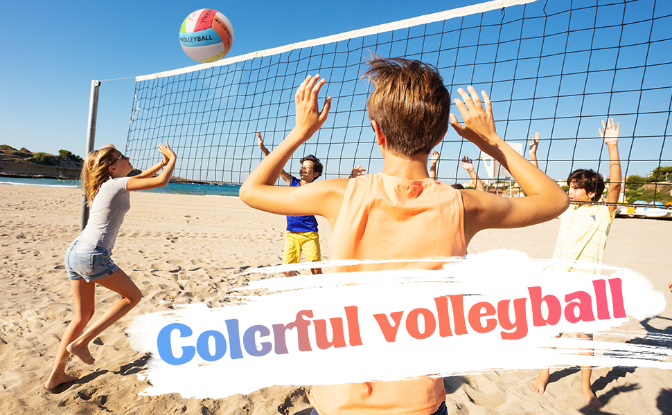Волейбольний м'яч Fantecia, розмір 5, з насосом. Водонепроникний м'яч для пляжного волейболу, для гри в приміщенні та на вулиці, багато кольорів