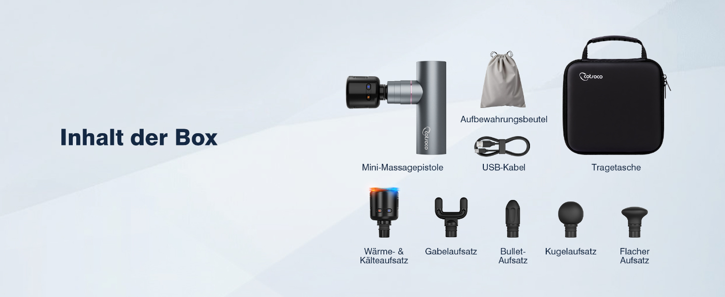 Масажер для м'язів Cotsoco з підігрівом та охолодженням, перкусійна масажна пістолета, глибоке розслаблення м'язів, портативний, сірий