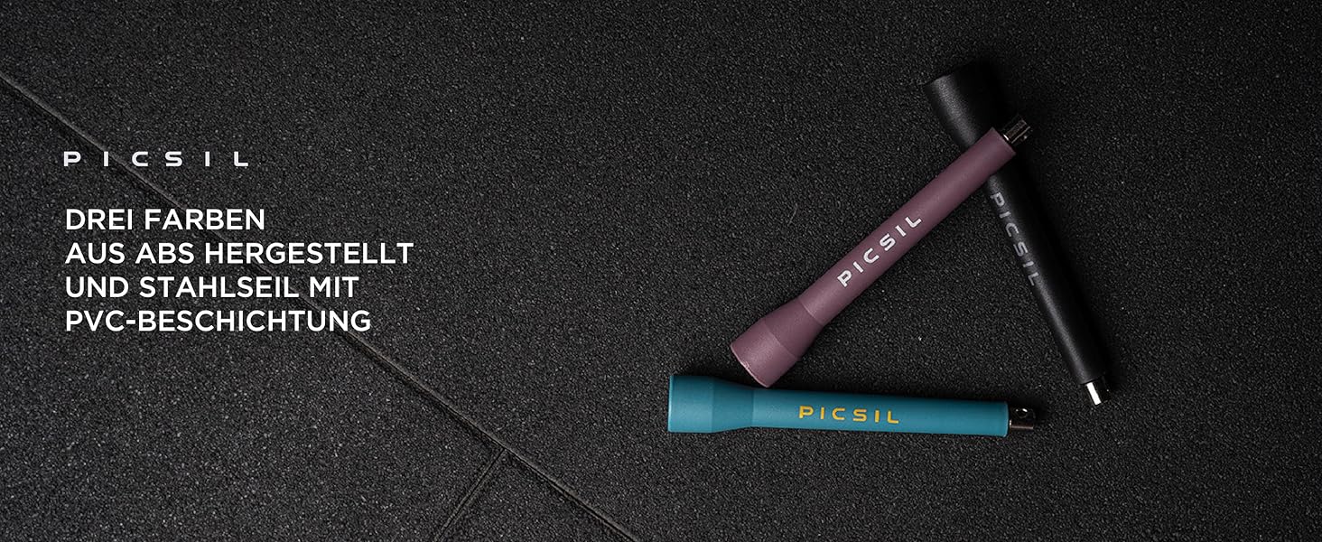 Скакалка PICSIL PROFI - регульований, зі сталевим тросом, ергономічні ручки, для крос-тренінгу, фітнесу та Double Unders