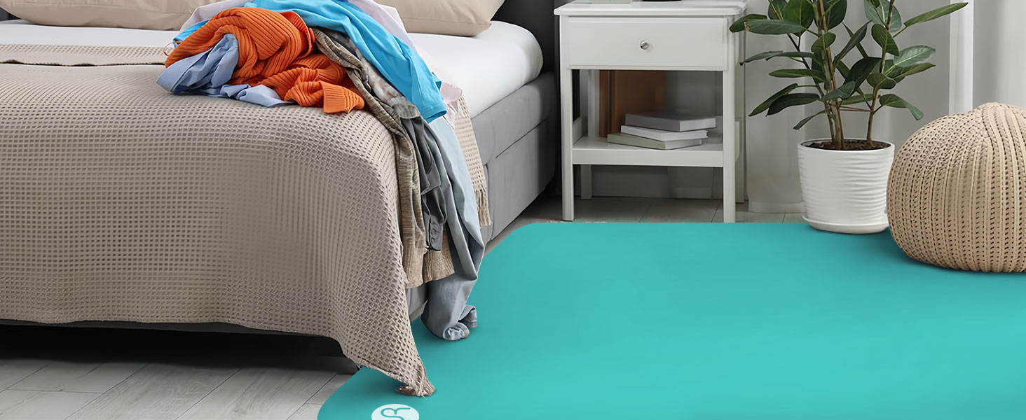 Килимок для йоги XXL 200x130 см: фітнес-мат з NBR, товщина 20/15/10 мм. Підходить для йоги, фітнесу, занять з дітьми та для людей похилого віку. Зелений, товщина 20 мм