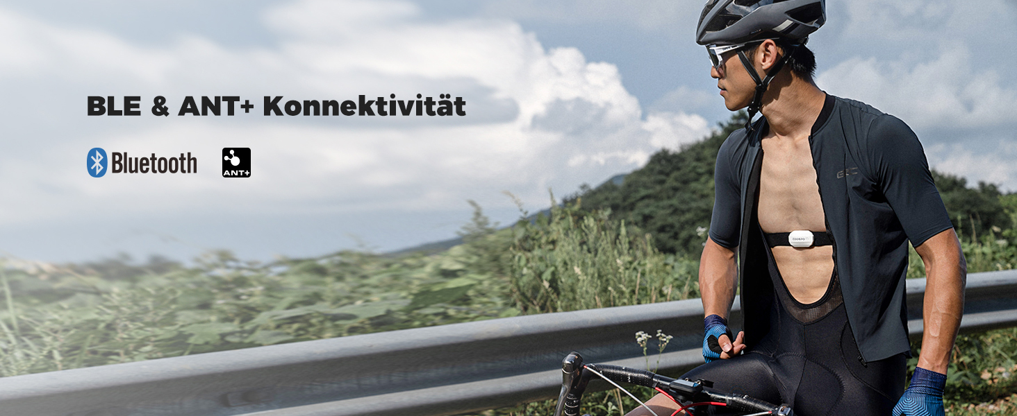 Пульсомір COOSPO H808S з ANT+/Bluetooth, водонепроникний IP67, сумісний з Polar, Wahoo, Garmin, Zwift, Strava