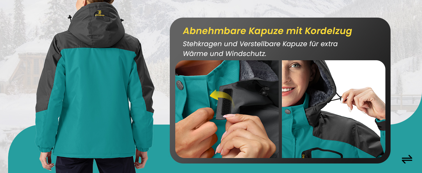 Жіноча тепла зимова куртка Rdruko Softshell з капюшоном, водонепроникна, для сноуборду, рожева, розмір M