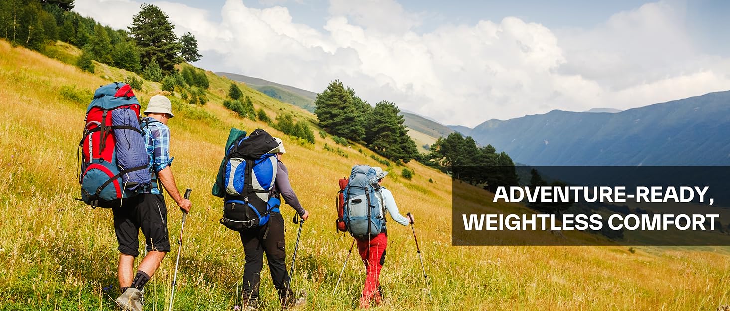 Спальний мішок Ohuhu для двох осіб, 220x150 см, блакитний - для кемпінгу, подорожей, сімейного відпочинку та фестивалів