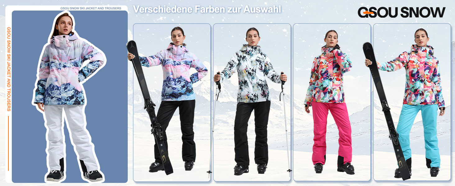 Жіночий гірськолижний костюм GSOU SNOW 2 частини: куртка та штани - водонепроникний, вітронепроникний, дихаючий, з утепленням, з капюшоном, Bergfrost + Чорний, розмір M