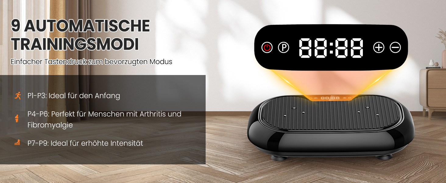 Вібраційна платформа для дому Sport з 9 режимами, 120 інтенсивностей, 4 еластичними гумками, до 150 кг, Bluetooth, пульт ДУ - для домашніх тренувань