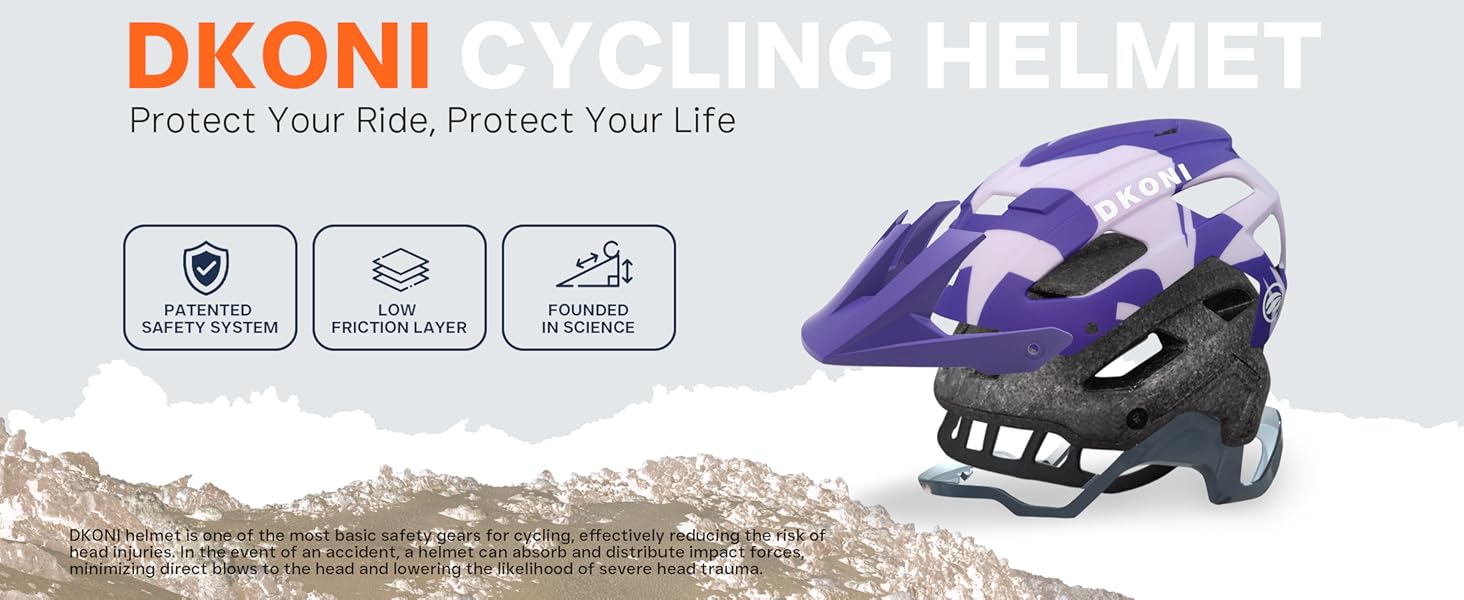 Шолом для гірського велосипеда, легкий MTB шолом з візором та PC зовнішньою оболонкою для дорослих, підлітків, жінок та чоловіків M:54-58см (21.2″-22.5″) (Синьо-фіолетовий, L:56-61см (22″-24″))