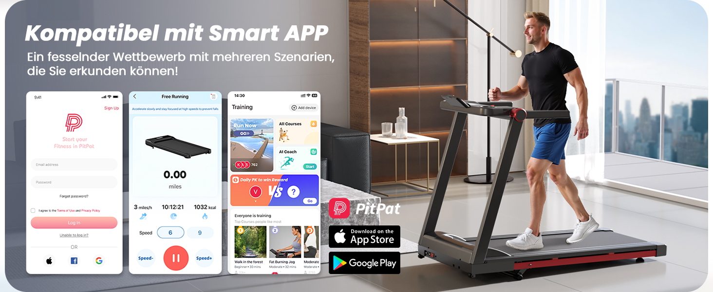 Бігова доріжка для дому 16 км/год, Walking Pad з нахилом 6%, бігове полотно 158 кг, велика площа бігу 112 * 42 см, тихе бігове полотно для дому та офісу, чорно-червоне