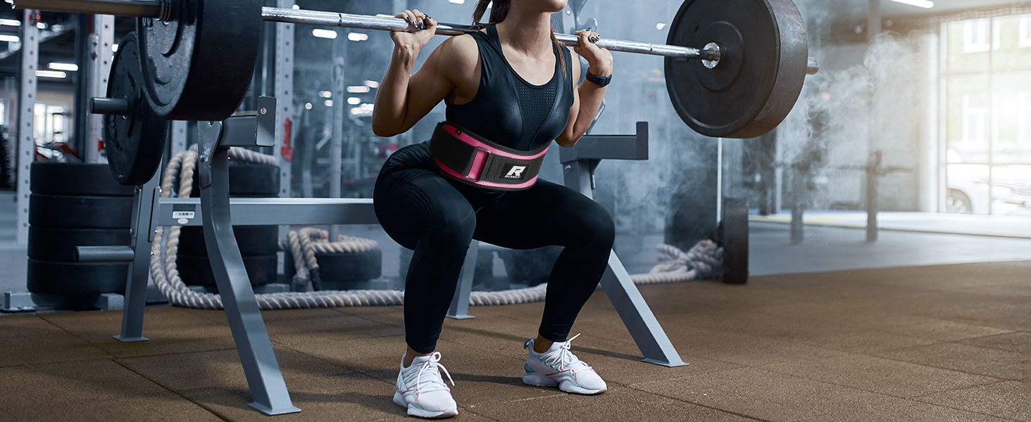 Пояс для важкої атлетики RitFit 6'' (15 см) для чоловіків та жінок, чорний, з липучкою, для пауерліфтингу, бодібілдингу та силових тренувань, розмір S