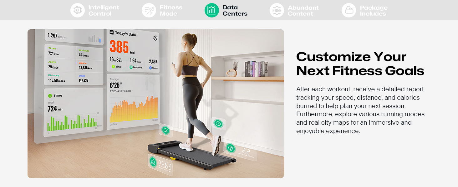 Біговий доріжка з додатком, Smart Walking Pad з подвійною амортизацією, ультратонкий біговий стіл з великою зоною бігу для дому/офісу, max 120 кг з пультом керування та LED-дисплеєм [SpaceWalk Lite] Чорний - без додатку