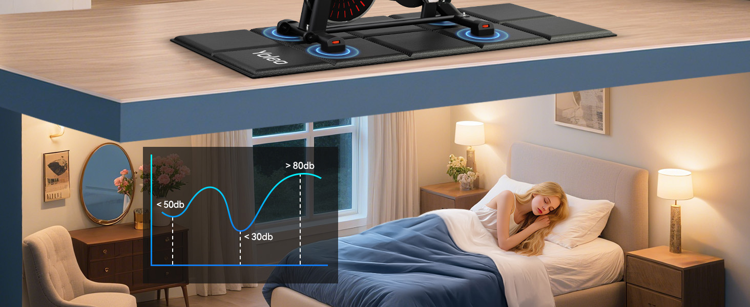 Килимок захисний під бігову доріжку та тренажери Yoleo, 160x75 см, шумопоглинаючий та протиковзкий килим для підлоги під велотренажер, еліпс та лавку для гантелей, чорний