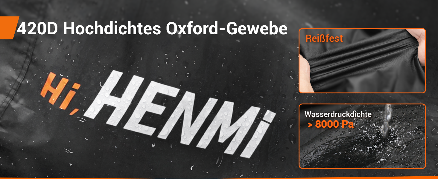 Чохол для велосипеда на багажник HENMI, 420D Oxford, водонепроникний, UV-захист, міцний, 210x110x70 см, для електровелосипеда та транспортування