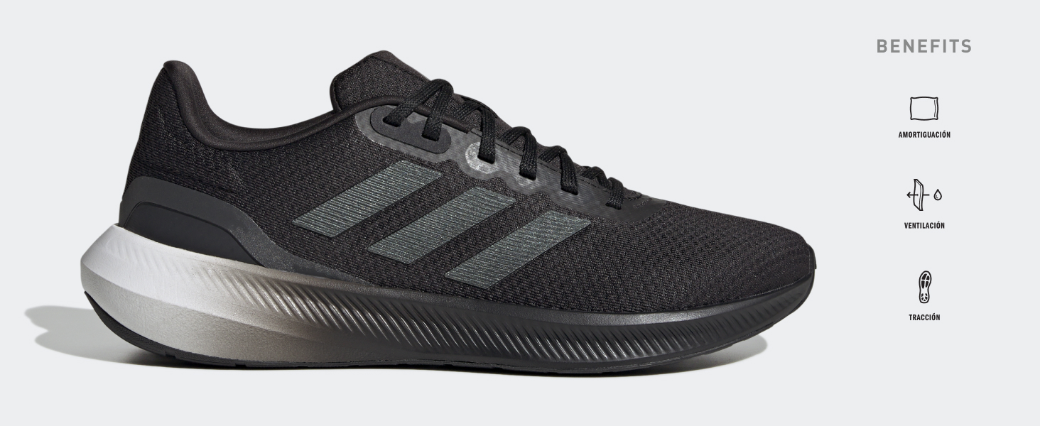 Жіночі бігові кросівки adidas Runfalcon 5 Wide, 38 EU, чорний/білий