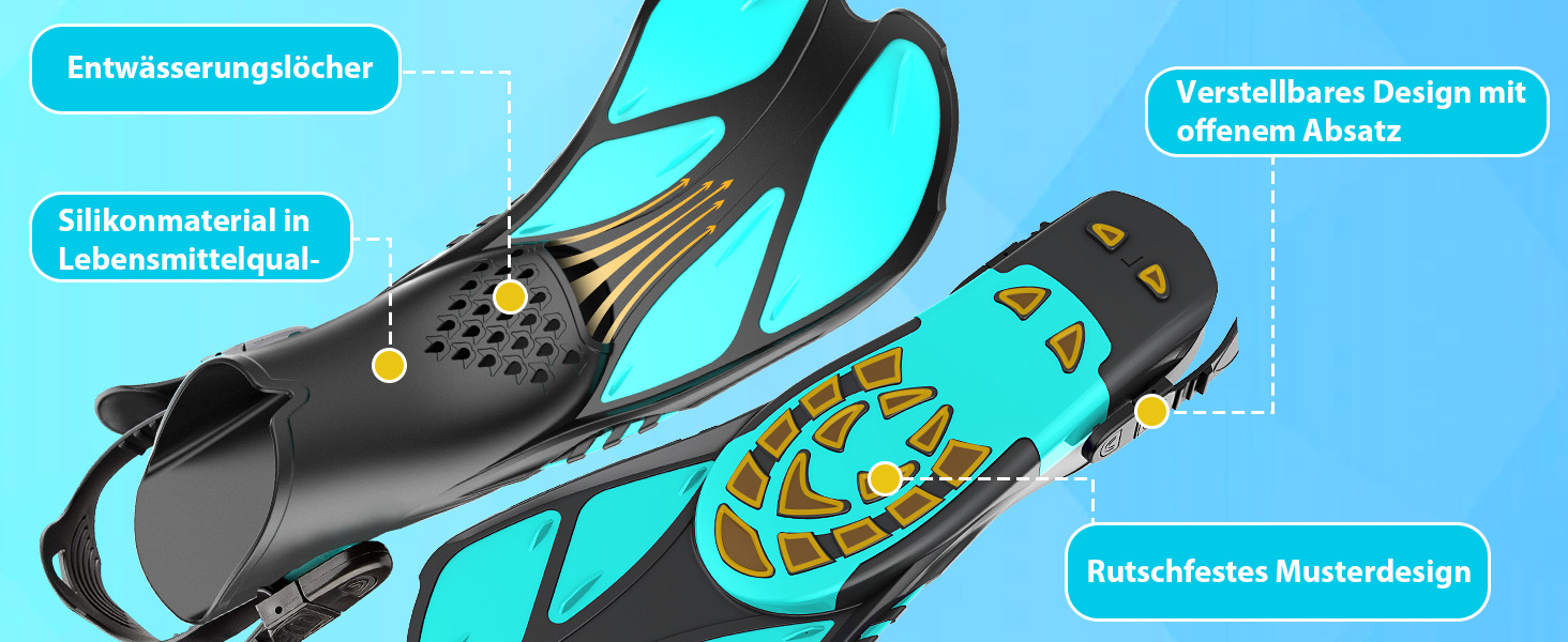 Набір для снорклінгу Zenoplige для дорослих: маска, трубка та ласти. Чорний з зеленим (2023) S/M