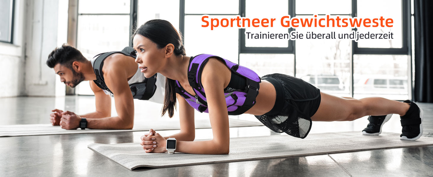 Вага для тренувань Sportneer регульована, 0.9-8 кг, 9-в-1, для чоловіків та жінок, силові тренування, калістеніка, фітнес, преміум якість, фіолетовий