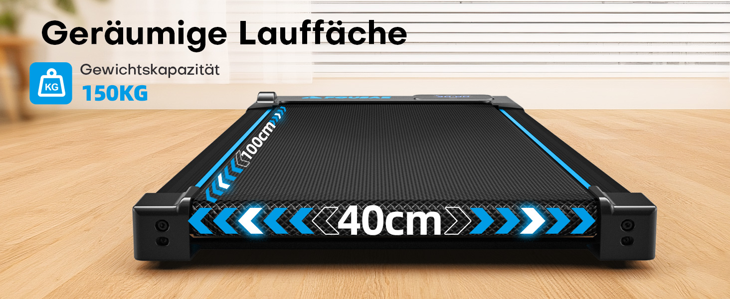 Walking Pad FOUSAE: Бігова доріжка для дому з регулюванням нахилу до 9%, потужність 2.5HP, LED-дисплей, керування з пульта та через додаток, подвійне амортизація, до 150 кг