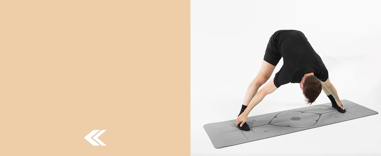 Килимок для йоги з нековзким покриттям 8 мм – сірий – для дому та студії