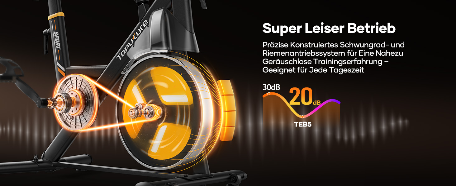 Електричний велотренажер Toputure з LED-дисплеєм та додатком, вимірюванням пульсу, магнітним опором (32 рівні), чорний, до 150 кг