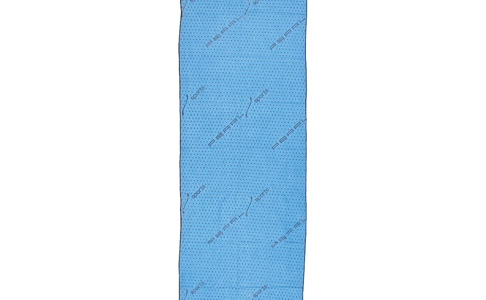 PEARL Sports Yogatuch: Рушник для йоги 2-в-1 з мікрофібри та підкладкою (для килимка для гімнастики, блакитний)