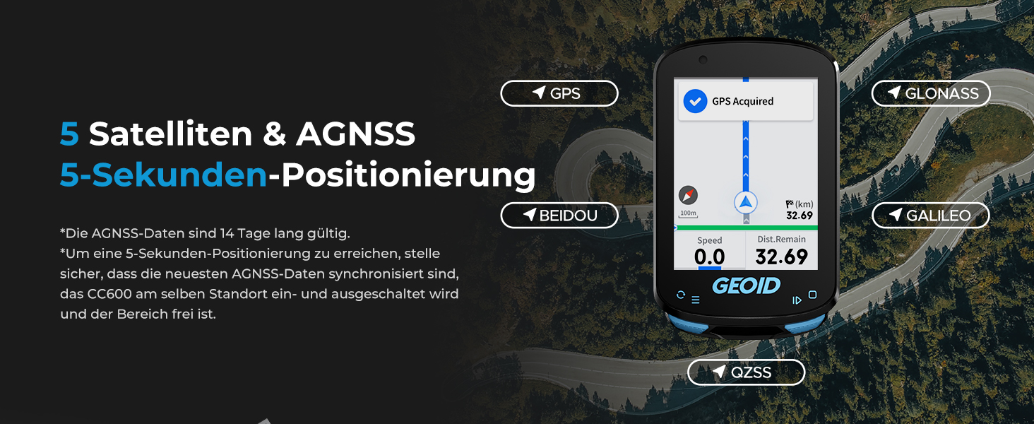 Велокомп'ютер GEOID CC600 GPS з кольоровим екраном 2.4