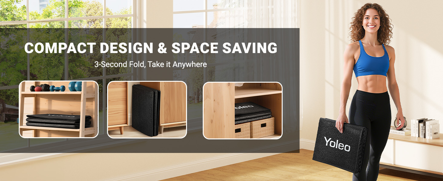 Килимок захисний під бігову доріжку та тренажери Yoleo, 160x75 см, шумопоглинаючий та протиковзкий килим для підлоги під велотренажер, еліпс та лавку для гантелей, чорний