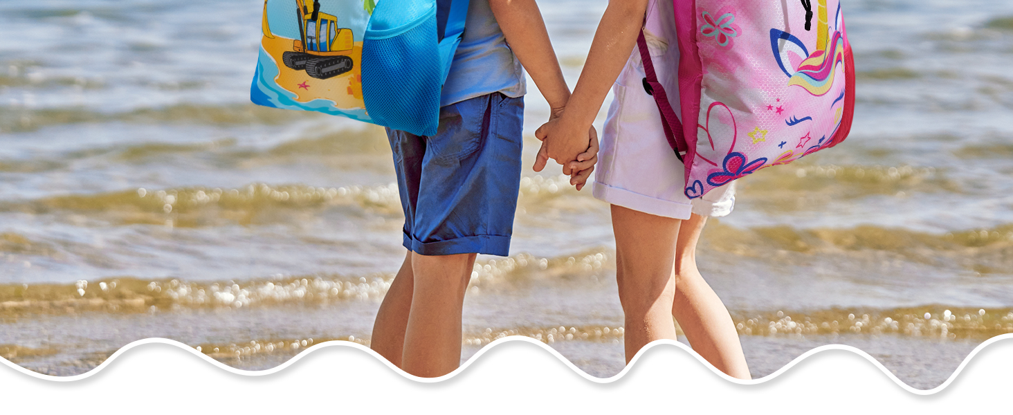 Спортивна сумка WAWSAM для гімнастики - 38 × 45 см. Водонепроникна сумка для плавання, пляжу та покупок (для дітей)