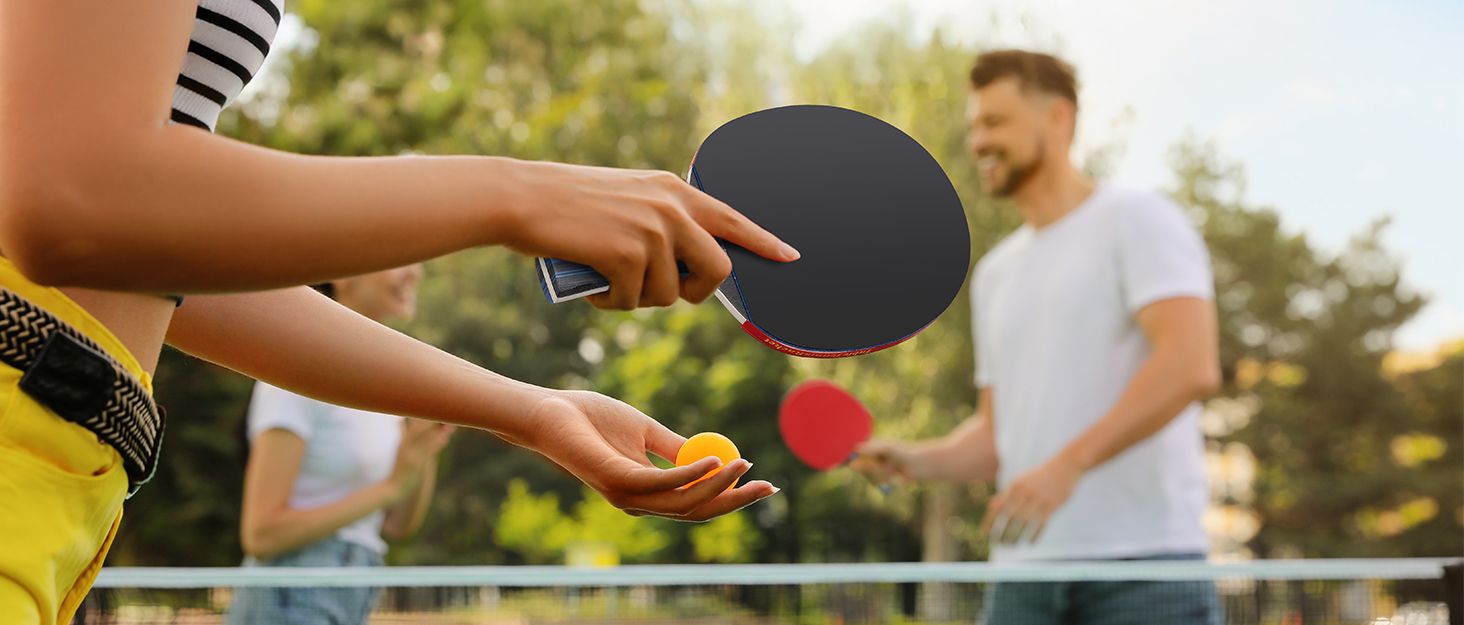 Набір для пінг-понгу Glymnis: 2 ракетки, 4 м'ячі, сумка. Підходить для початківців, сімей та професіоналів