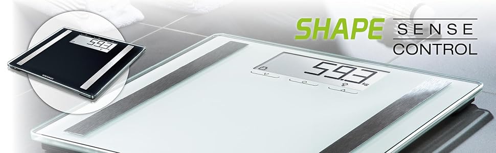 Ваги-аналізатор Soehnle Shape Sense Control 100 для фітнесу, вимірювання води та жиру, велика LCD-індикація