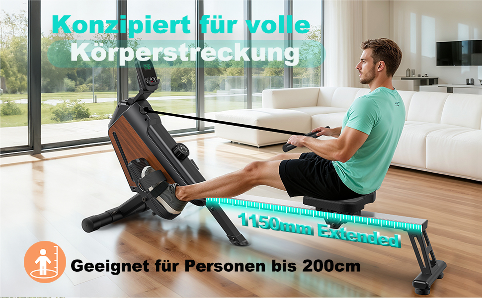 Магнітний тренажер для дому з регулюванням опору (16 рівнів), тихий (<30dB), складаний (0,28м²), синхронізація з Kinomap APP, максимальне навантаження 160 кг - ідеальний для кардіотренувань та загальної фізичної підготовки, з імітацією текстури дерева