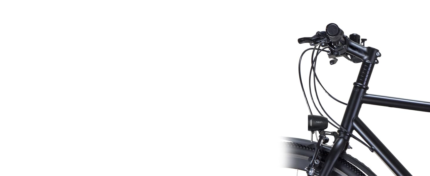 Фронтальна фара для електровелосипеда Nean - 90 LUX, з відбивачем, сертифікат StVZO