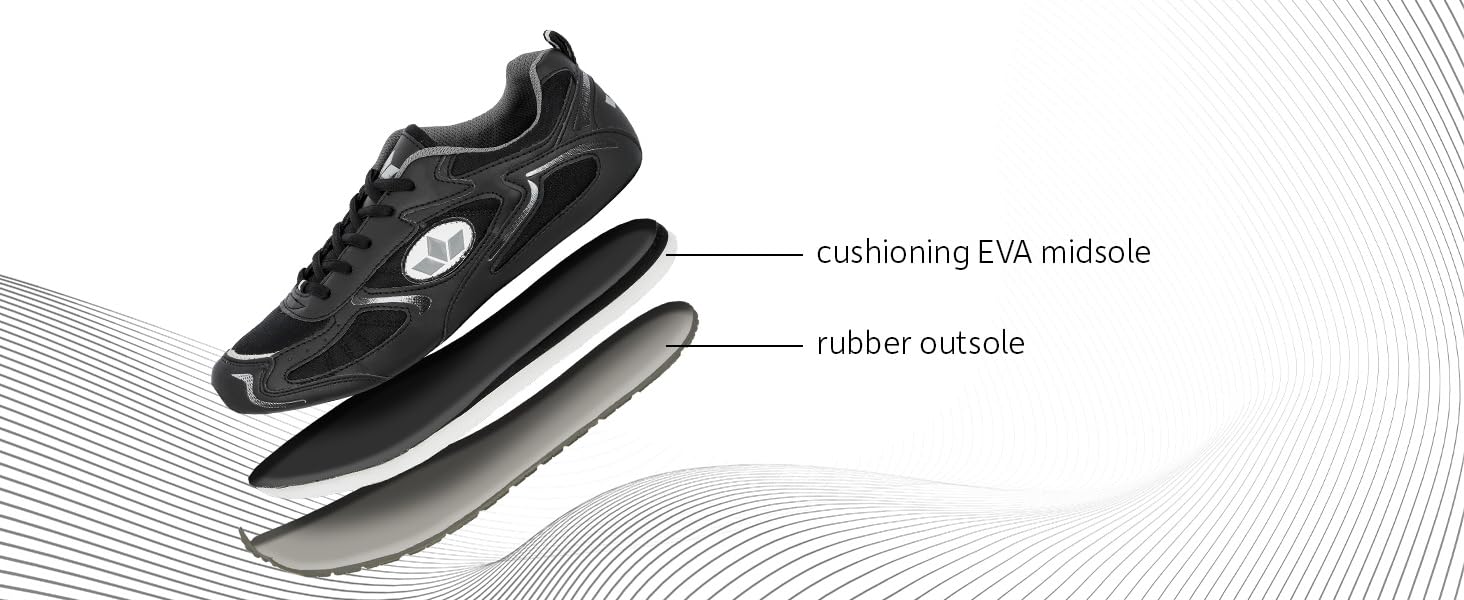 Чоловічі спортивні кросівки LICO Nelson V 120062 для залу - Indoor, 43 EU, чорний/сірий