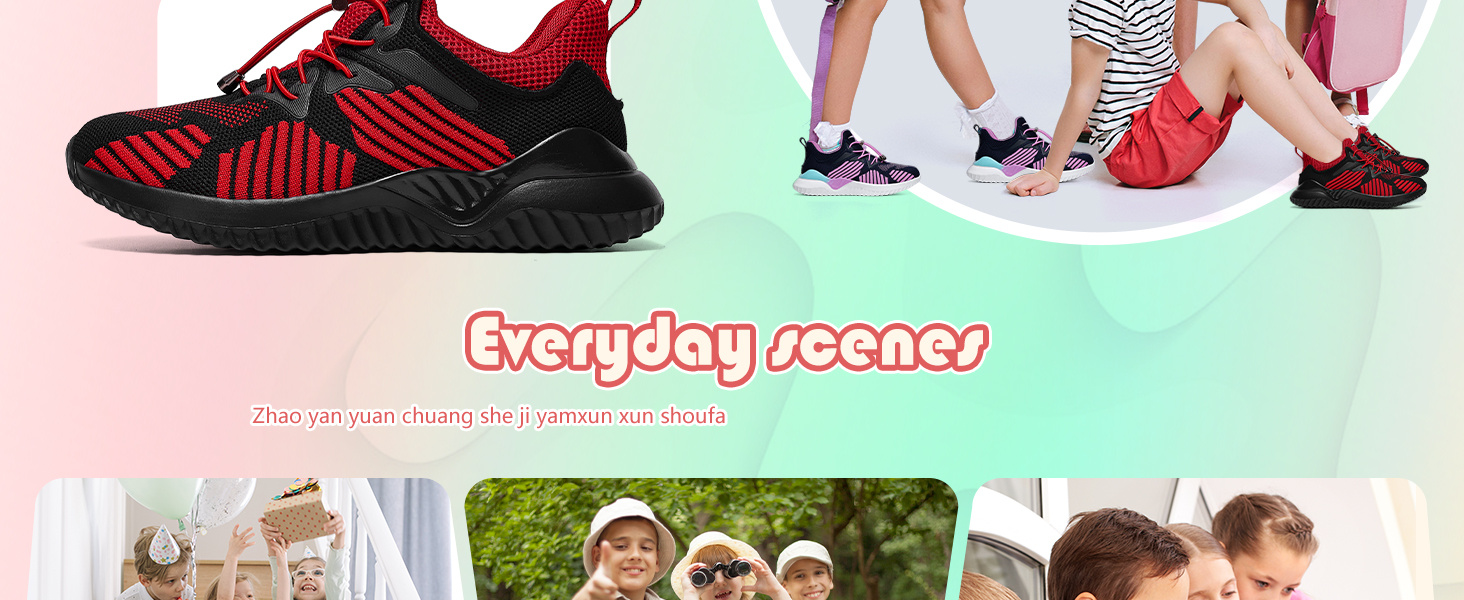 Дитячі кросівки VITIKE для хлопчиків та дівчаток, 37 EU, рожево-чорні