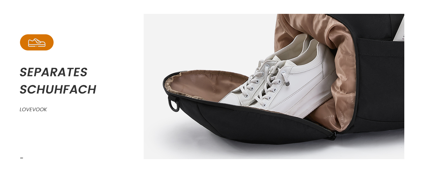 Спортивна сумка LOVEVOOK для жінок та чоловіків, велика сумка для залу, дорожня сумка з відділенням для взуття, водонепроникна сумка для тренувань, плавання, Travel Duffle Bag з рюкзаком, 45L (51*28*32 см), Бежевий