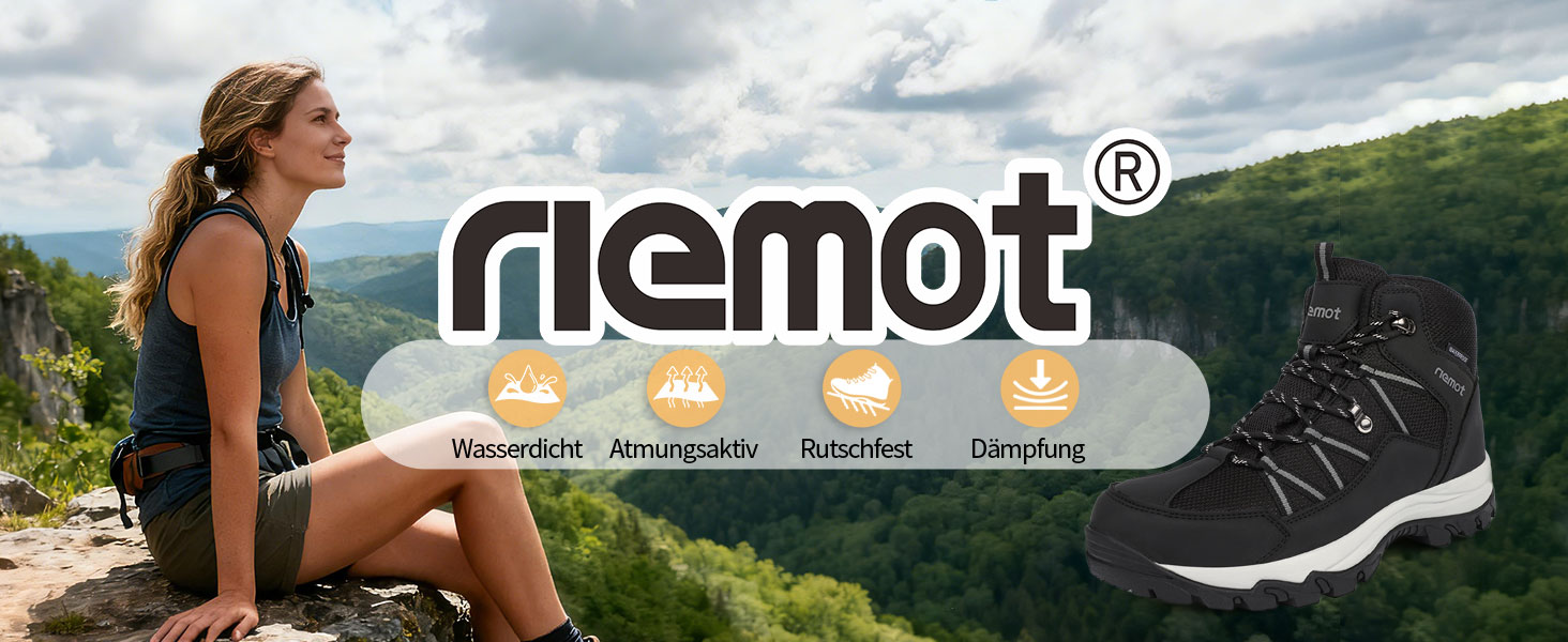 Черевики для трекінгу жіночі, туристичні черевики, трекінгові черевики, черевики для хайкінгу, чорні, 40 EU