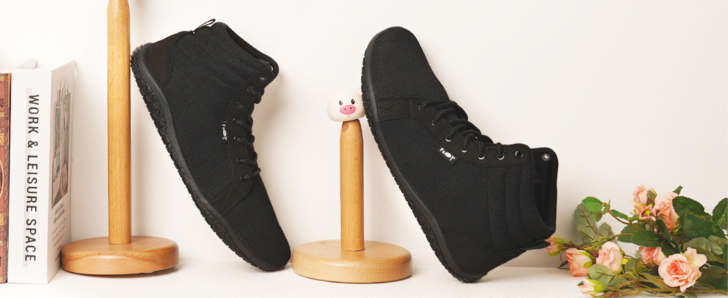 Босижні кросівки хай-топ для чоловіків та жінок. Широкі, легкі, зручні босижні кросівки для ходьби, трейлраннінгу, фітнесу. Zero Drop підошва, антиковзаюча, білі (47 EU, світло-хакі)