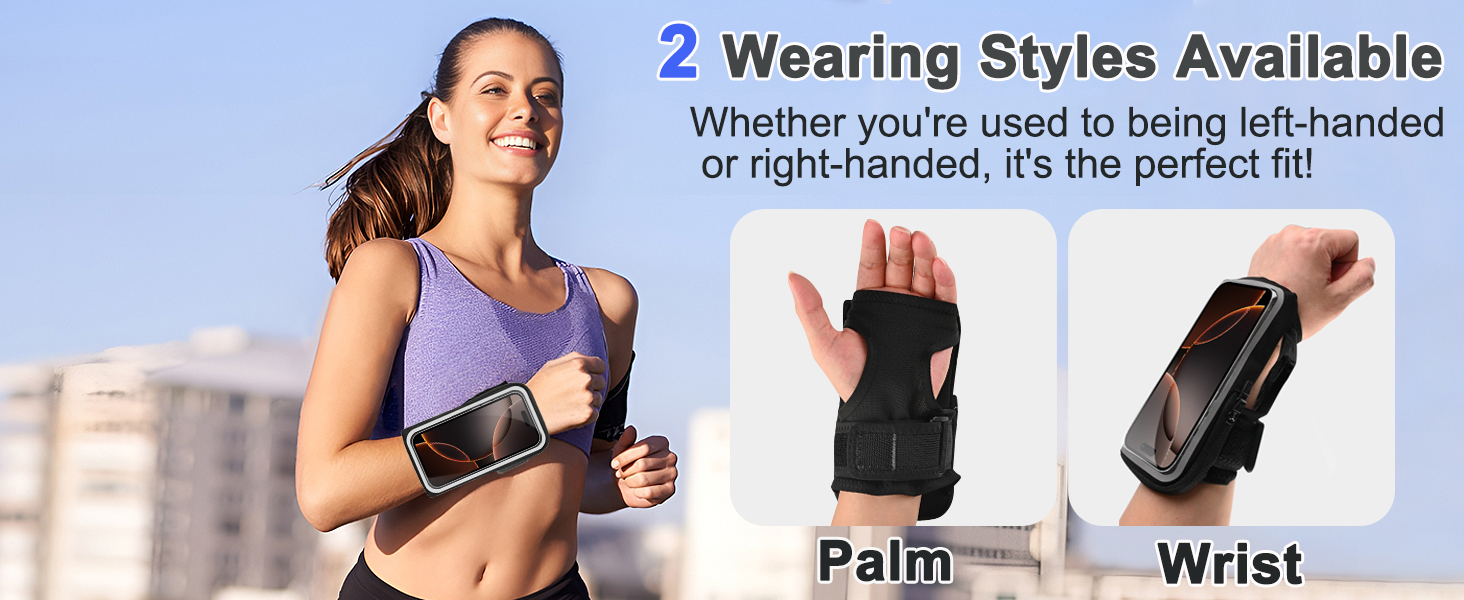 Спортивний браслет для телефону Guzack 2-в-1: фіксатор для бігу та тренувань, універсальний, для iPhone/Samsung