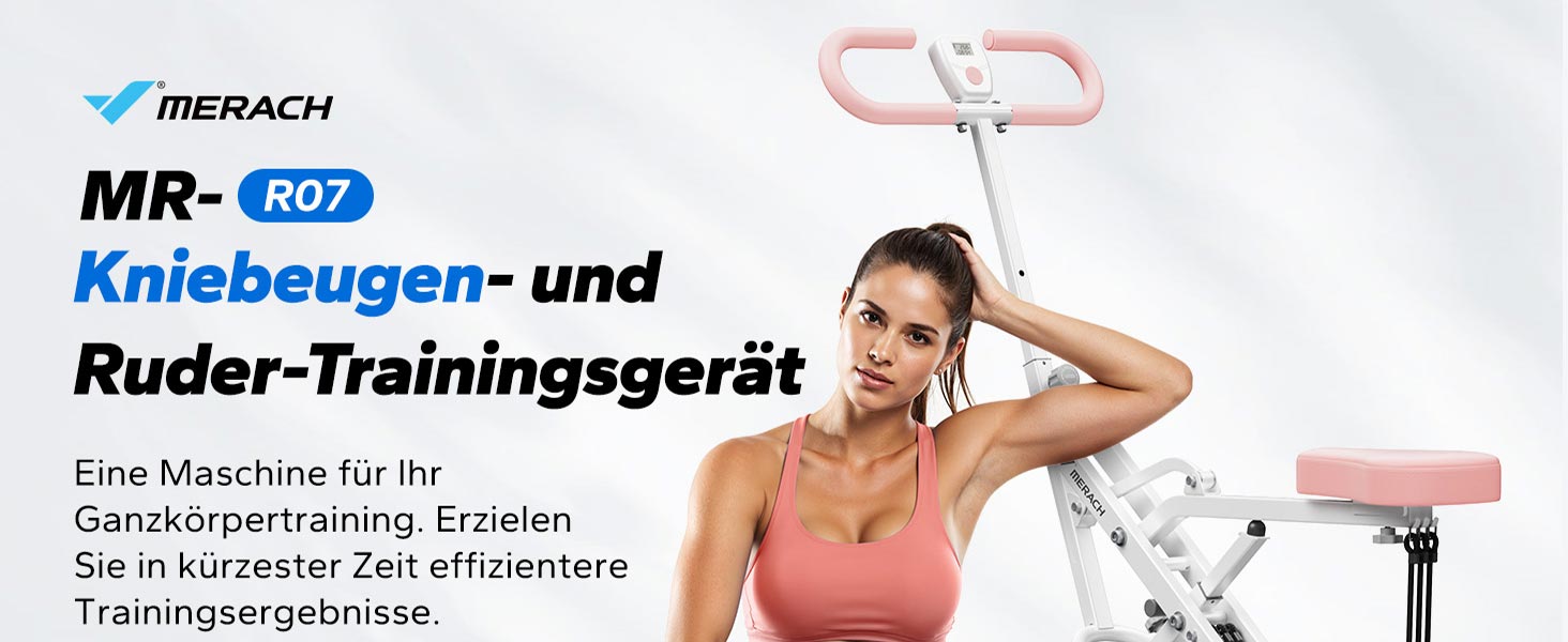 MERACH 2-в-1 тренажер для присідань та тяги, складаний, для тренування сідниць, ніг та корпусу, 10 хв збірки, максимальне навантаження 160 кг (білий, R07)