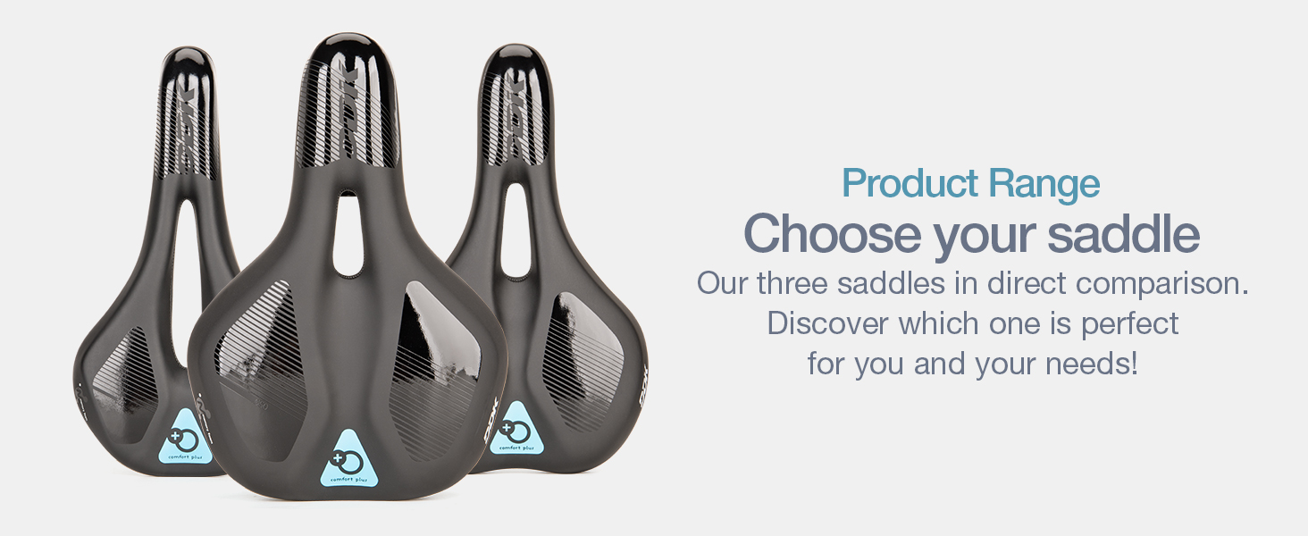 Сідло для велосипеда DDK Comfort Plus – М'яке сідло з Memory Foam – Зняття тиску та амортизація – Комфортне, м'яко стьоване сідло для чоловіків та жінок (MTB, шосе, міський велосипед)