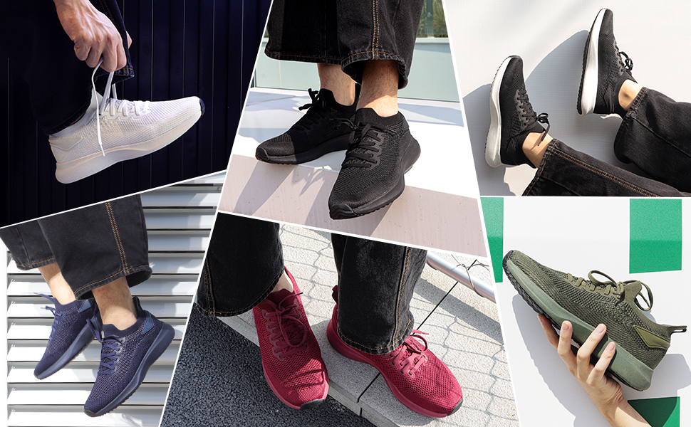 Чоловічі кросівки для бігу та занять спортом: чорні, легкі, дихаючі, slip-on, розмір 45 EU