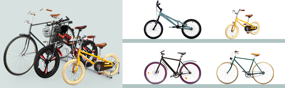 Підставка для велосипедів на 6 велосипедів, 2 шт. - міцна металева конструкція