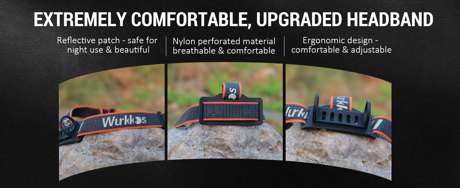 Wurkkos HD16: Потужна налобний ліхтар з регулюванням яскравості, 2500 люменів, USB-C, червоне світло, водонепроникний, для бігу, походів, кемпінгу
