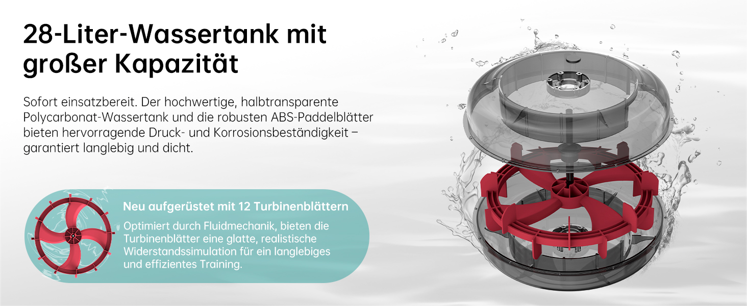 Складальний гребний тренажер R3 з дубового дерева, з Bluetooth LCD-дисплеєм, підтримкою Kinomap, баком для води 28л, ергономічним сидінням та тримачем для планшета, до 150 кг