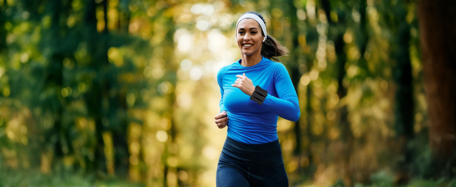 Набір обтяжувачів для ніг та рук WELSPO, 0.9 кг (по 0.45 кг), силіконові обтяжувачі для тренувань, йоги, пілатесу, чорного кольору