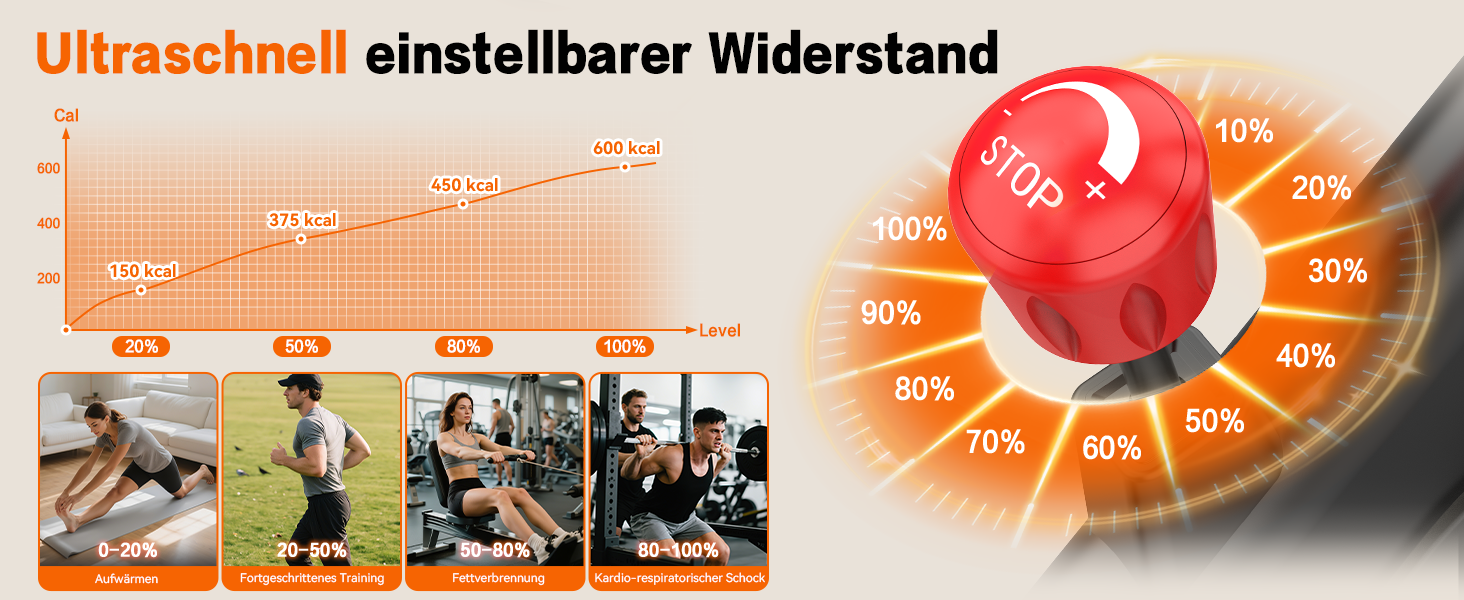 Велотренажер HXD-ERGO з регульованим магнітним опором, кардіотренування, фітнес-велосипед, 150 кг, чорний та червоний