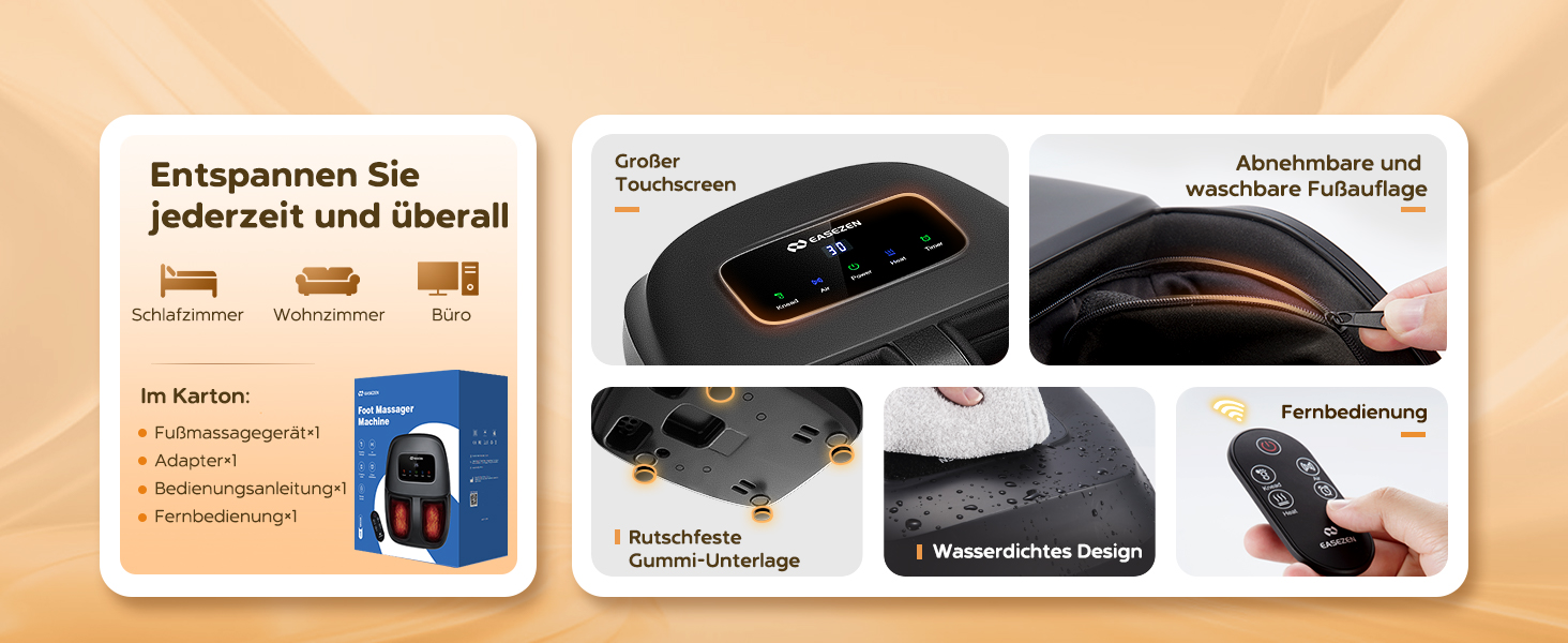 Масажер для ніг Shiatsu з пультом керування та LCD-дисплеєм, до 48 розміру, ідеальний подарунок для жінок/матусь/батьків