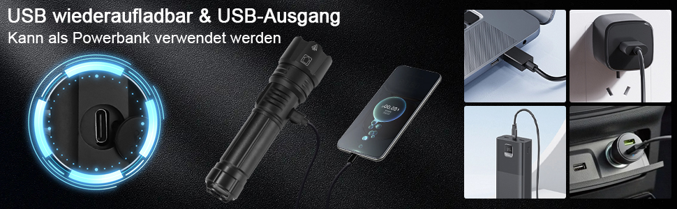 Ліхтар LED Azyvum P70-kit: надпотужний, 1000000 люмен, тактичний, водонепроникний IP67, 5 режимів, для кемпінгу, риболовлі, туризму та надзвичайних ситуацій