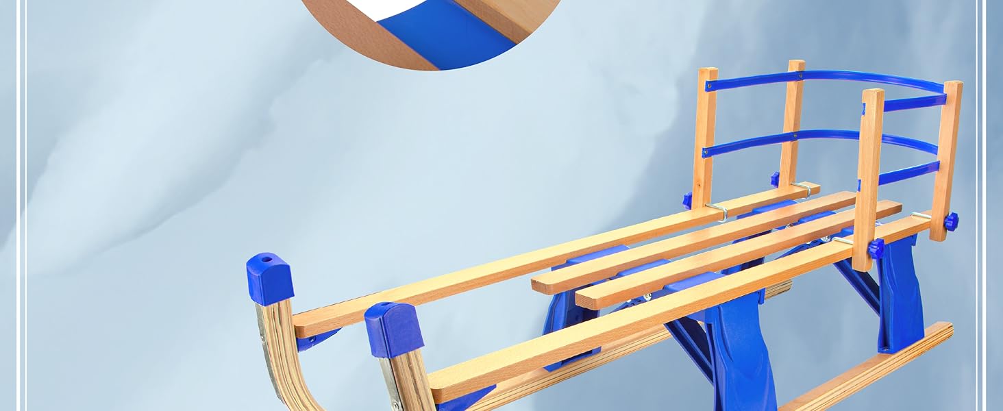 Дерев'яні санки Davoser Rodel 110 см - складані, для дітей, з бука (модель 24/25)